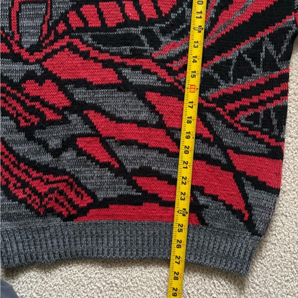 Vintage 80s/90s Abstract Acrylic Knit Sweater Mens Medium - Picture 8 of 8